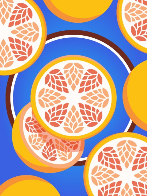 Citrus Fruit, Grapefruit, Orange.