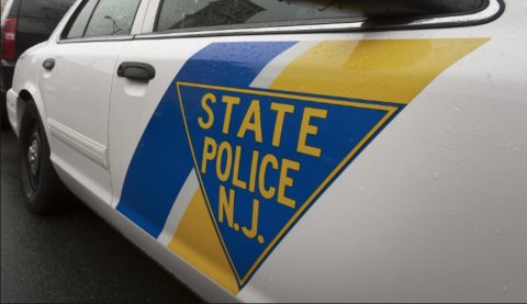 Car, Vehicle, Symbol. Text: STATE POLICE N.J.