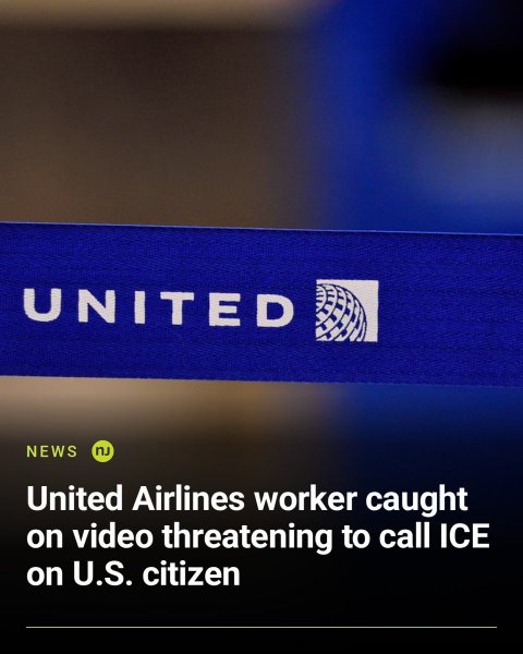 Text, Paper, Logo. Text: UNITED NEWS nJ United Airlines worker caught on video threatening to call ICE on U.S. citizen