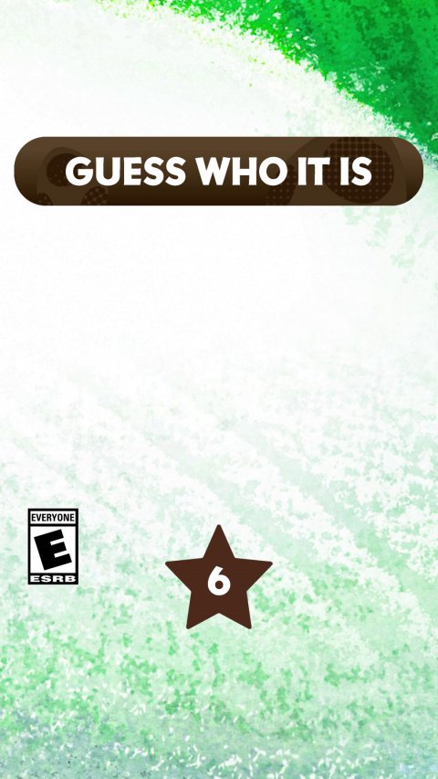 Symbol, Star Symbol, Outdoors. Text: GUESS WHO IT IS EVERYONE E ESRB 6