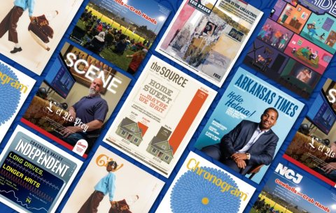 Publication, Book, Advertisement. Text: ARKANSAS TIMES the SOURCE - Helena! SCENE HOME SWEET NCJ et Us Prey Chronogr am INDEPENDENT