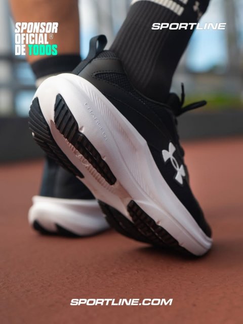 Shoe, Sneaker, Person. Text: SPONSOR SPORTLINE DE TODOS SPORTLINE.COM