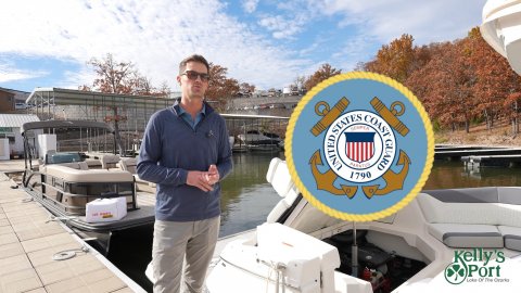 Waterfront, Yacht, Harbor. Text: - Kelly's Port