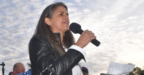 Crowd, Person, Microphone.