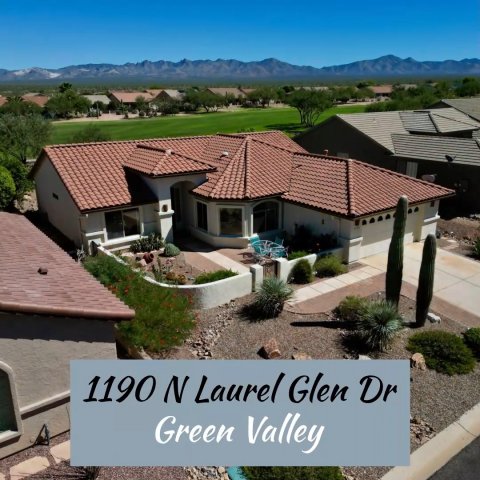 Building, Outdoors, Housing. Text: 1190 N Laurel Glen Dr Green Valley