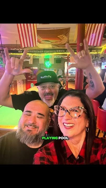 Glasses, Photography, Portrait. Text: 202 PLAYING POOL