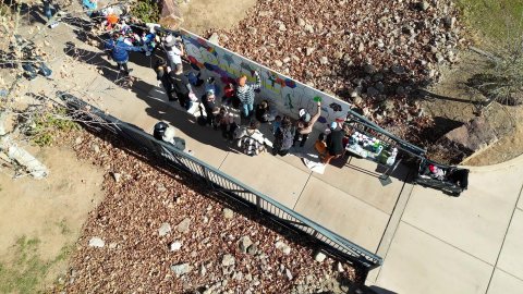 Bus Stop, Road, Helmet.