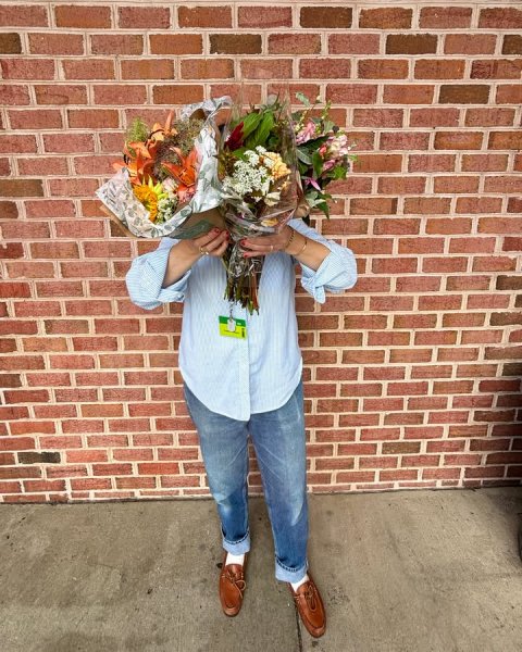 Flower Arrangement, Flower Bouquet, Pants.
