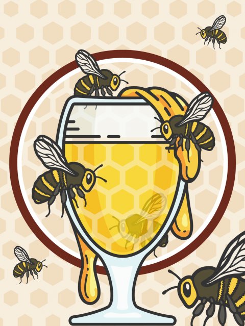 Bee, Honey Bee, Wasp.