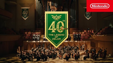 Indoors, Musician, Orchestra. Text: TH 40 THE LEGEND OF ZELDA