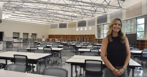 Cafeteria, School, Person.